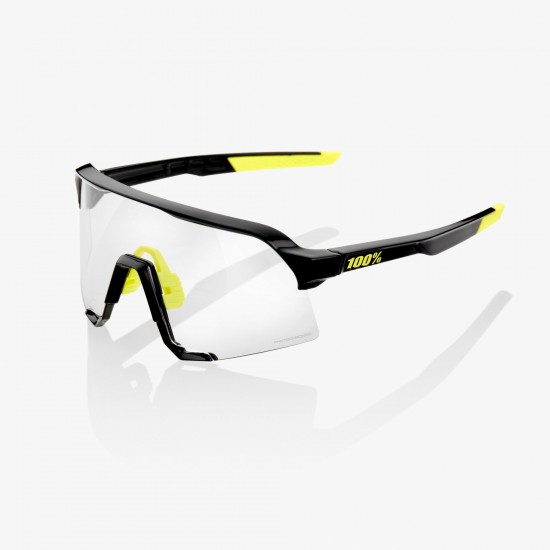 100% S3 Gloss Black photochromic lens S3