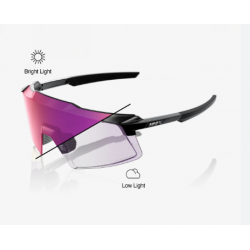 100% aerocraft Gloss Black Purple Mirror Photochromic Lens