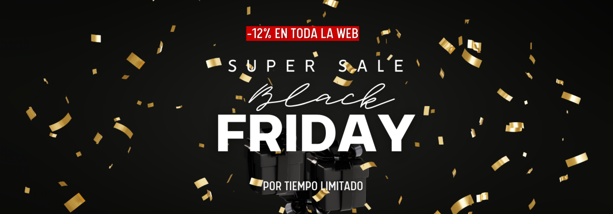 Descuento en Toda la web del 12% por BlackFriday