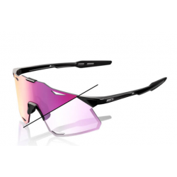 100% HYPERCRAFT Gloss Black Purple Flash Mirror Photochromic Lens