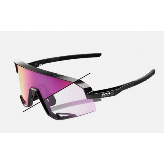 100% SLENDALE GLOSS BLACK PURPLE FLASH MIRROR FOTOCROMATICA