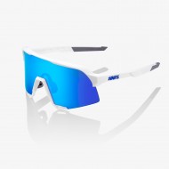 100% S3 Matte White HiPER® Blue Multilayer Mirror Lens 100% S3 Matte White HiPER® Blue Multilayer Mirror Lens